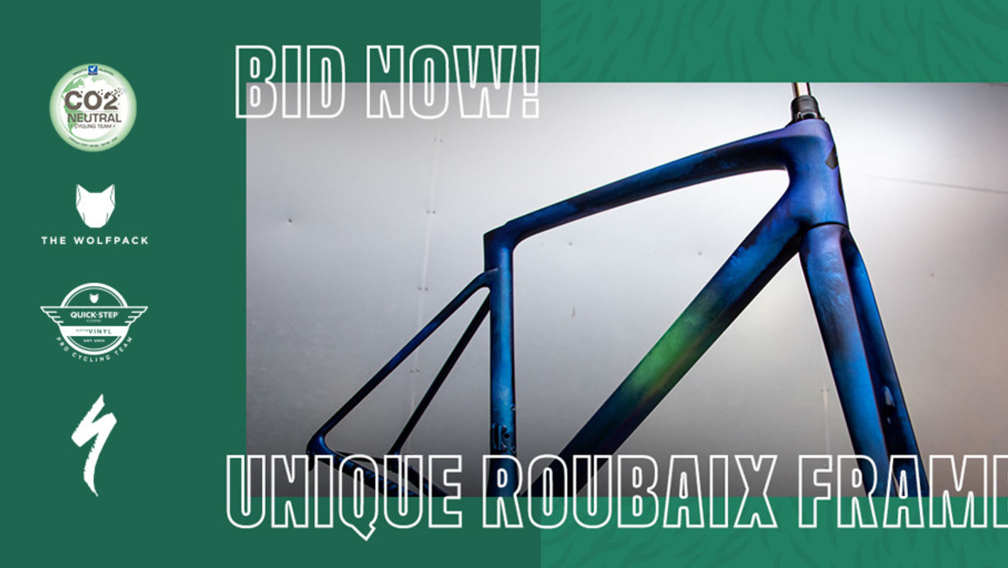 Quick-Step Alpha Vinyl auctions special S-Works Roubaix frame