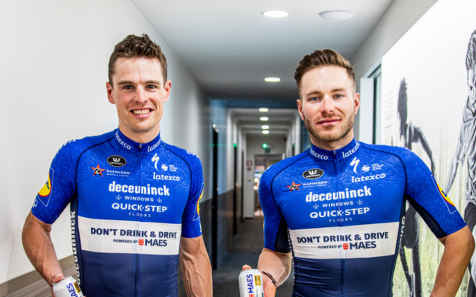 Maes & Deceuninck – Quick-Step Cycling Team join forces to launch a new ‘Don’t drink & drive’ campaign