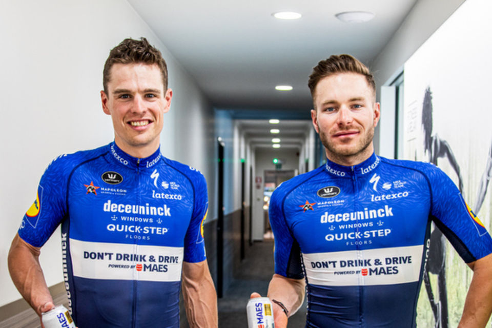 Maes & Deceuninck - Quick-Step Cycling Team bundelen krachten voor nieuwe 'Don't drink & drive'-campagne